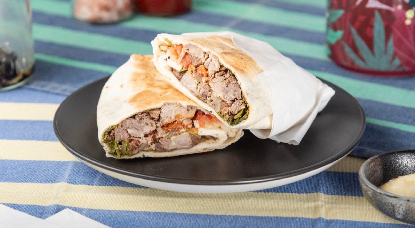 Lamb wrap from Cappadocia Cafe, a short walk from Oxford Street in Darlinghurst, Sydney
